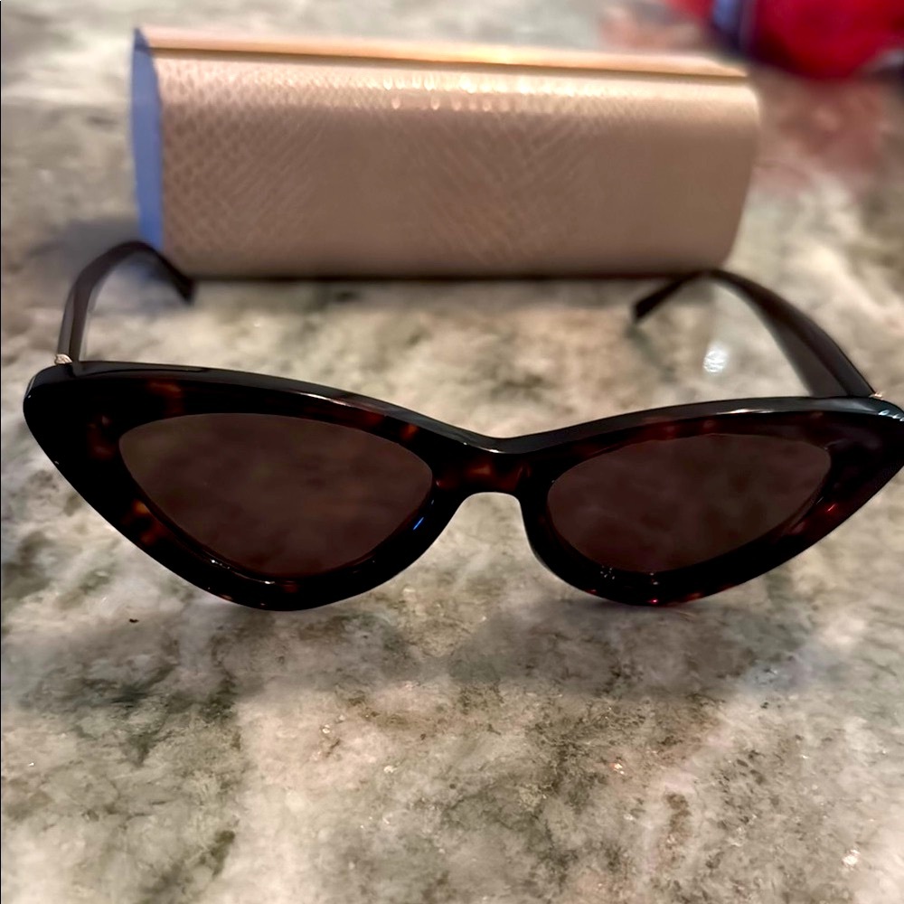 Jimmy Choo Brown Cat-Eye Sunglasses